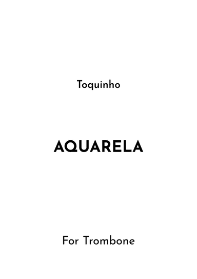 Aquarela-toquinho (arr. Jireh J.)