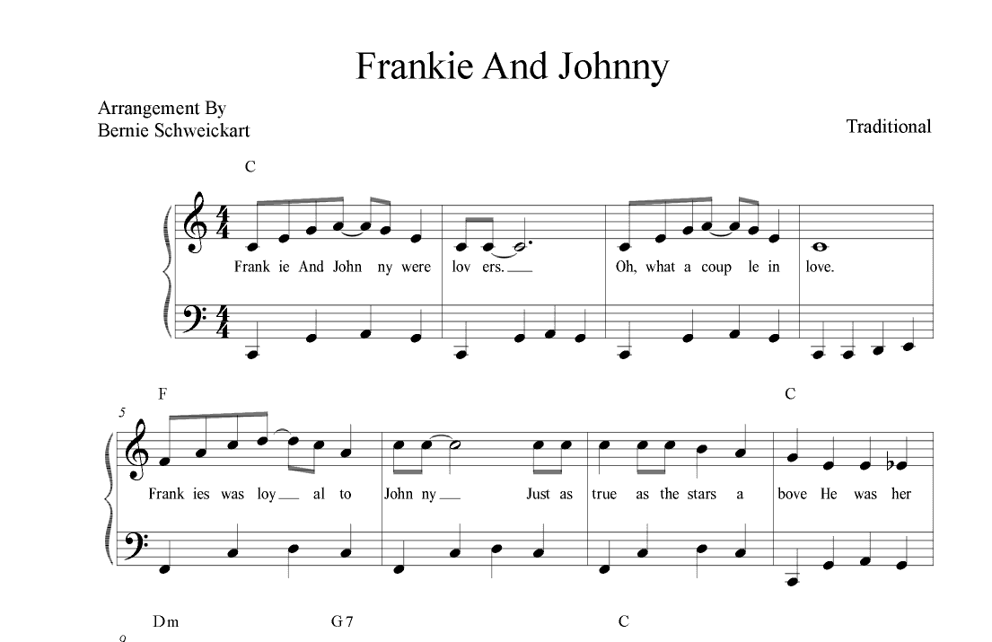 Frankie and Johnny (arr. Bernie Schweickart)