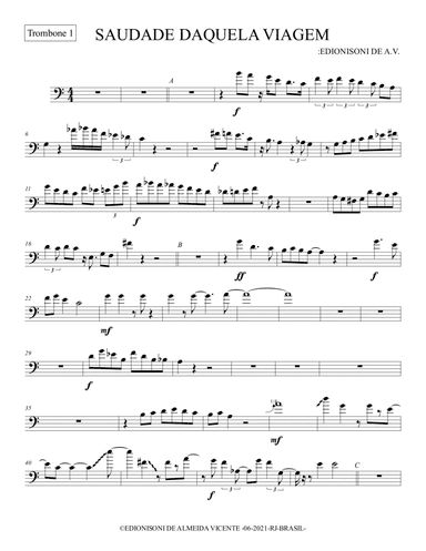 01-SAUDADE DAQUELA VIAGEM - Trombone 1