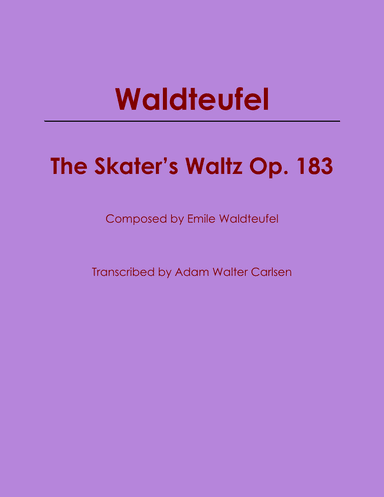 The Skater's Waltz Op. 183 (arr. Adam Walter Carlsen)