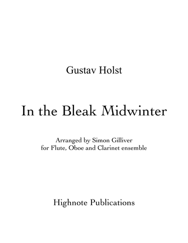 In the Bleak Midwinter (arr. Simon Gilliver)