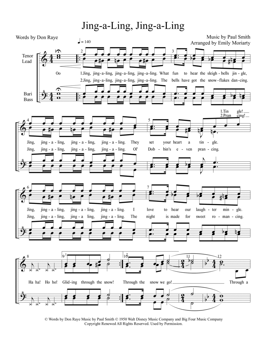 Jing-a-ling, Jing-a-ling (arr. Emily Moriarty)