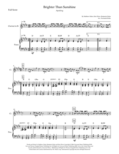 Brighter Than Sunshine (arr. Fernando Britto)