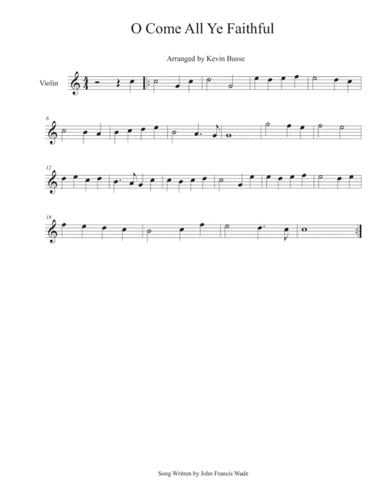 O Come All Ye Faithful - Violin (arr. Kevin Busse)