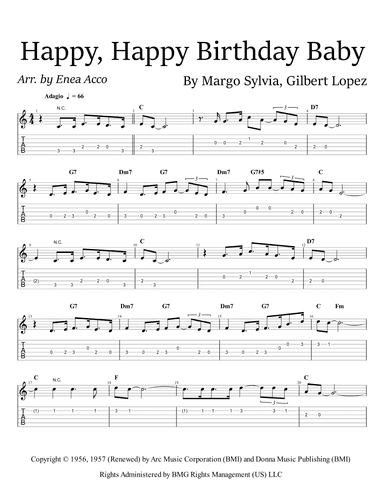 Happy Happy Birthday Baby (arr. Enea Acco)