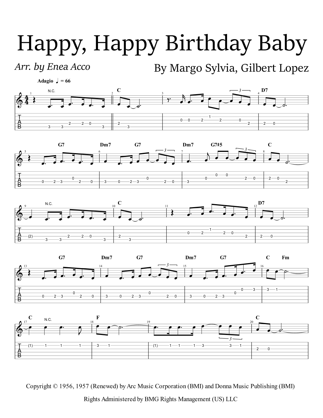 Happy Happy Birthday Baby (arr. Enea Acco)