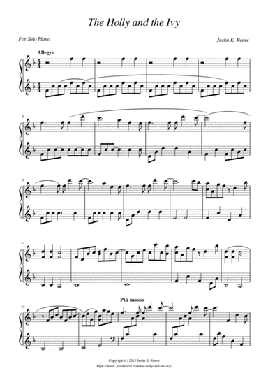 The Holly and the Ivy (arr. Justin K. Reeve)