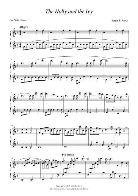 The Holly and the Ivy (arr. Justin K. Reeve)