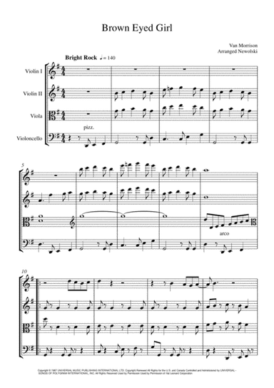 Brown Eyed Girl (arr. Newolski)