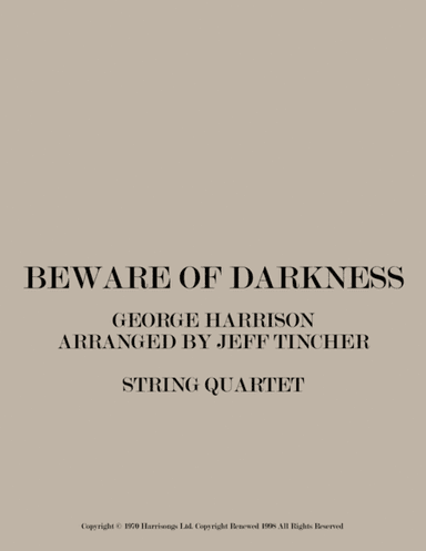 Beware Of Darkness (arr. Jeff Tincher)