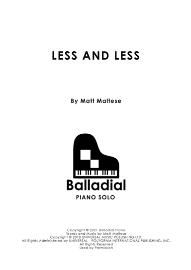 Less And Less (arr. Jessica Ranft)
