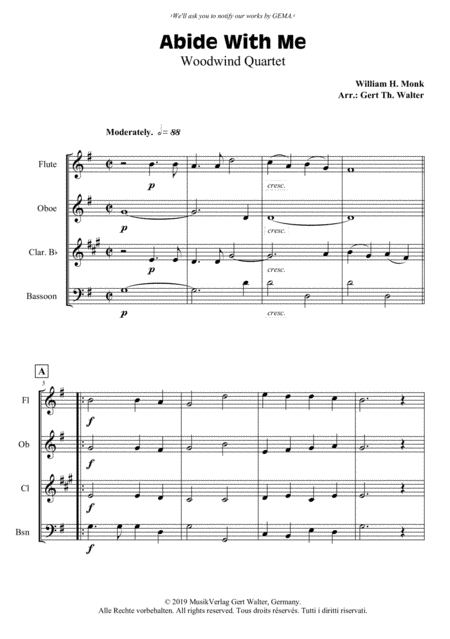 Abide With Me (arr. Gert Th. Walter)