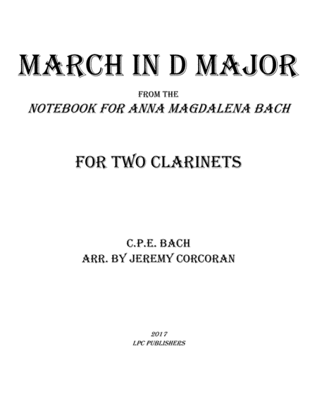 March in D Major from the Notebook for Anna Magdelena Bach (arr. Jeremy Corcoran)