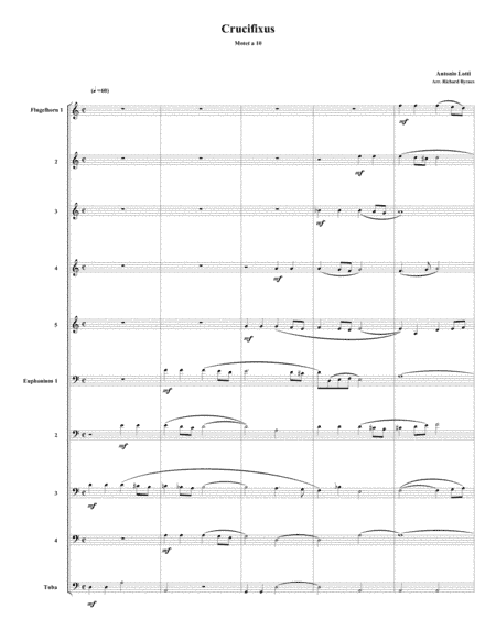 Crucifixus a 10 by Antonio Lotti (Conical Brass Choir) (arr. Richard Byrnes)