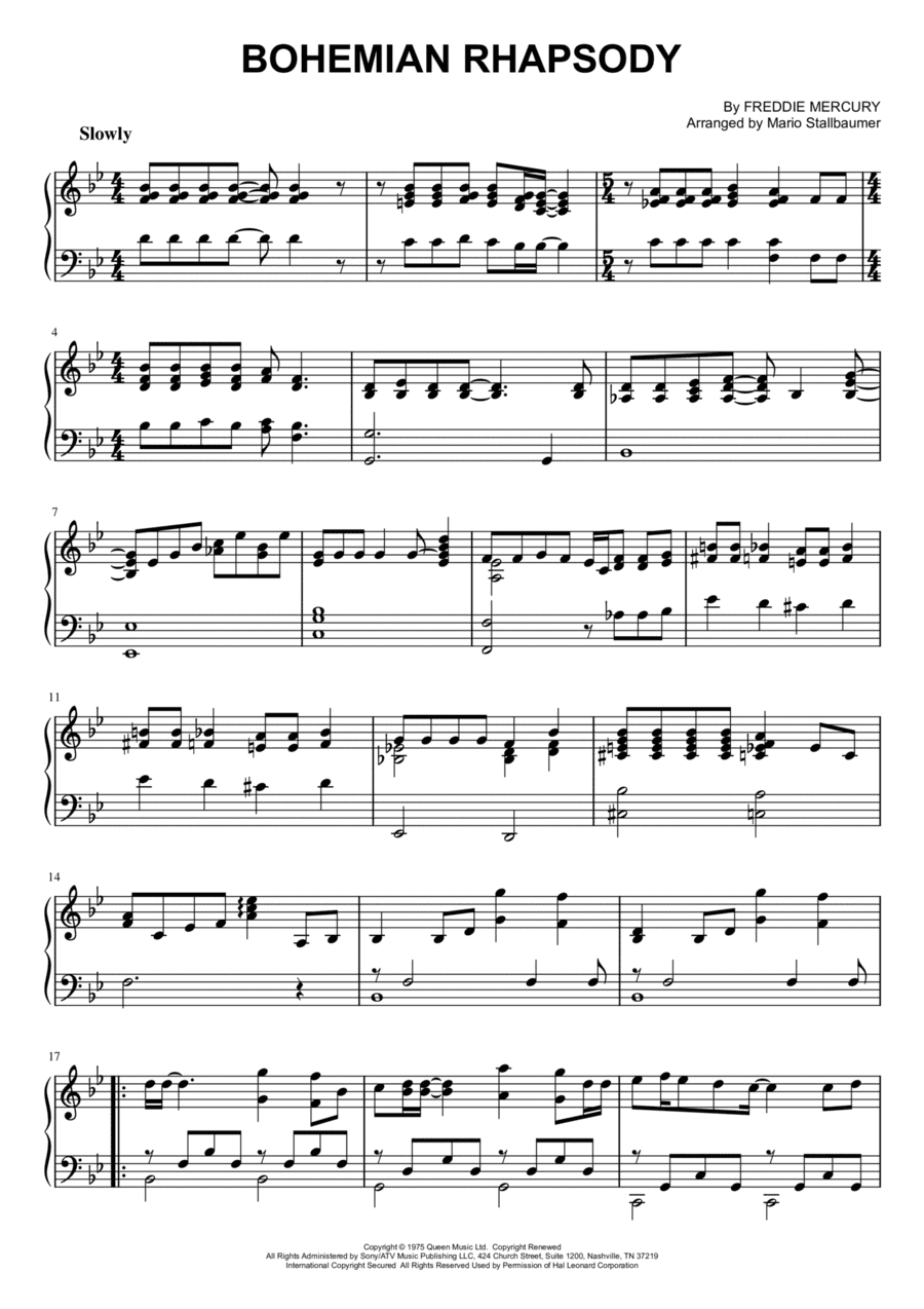 Bohemian Rhapsody (arr. Mario Stallbaumer)