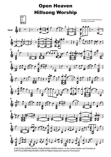 Open Heaven (river Wild) (arr. ezequiel zeferino edição)