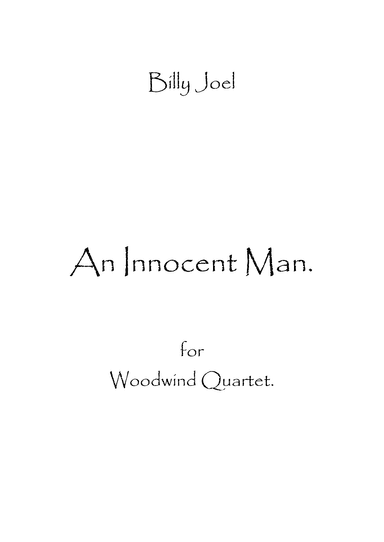 An Innocent Man (arr. Spence Bundy)