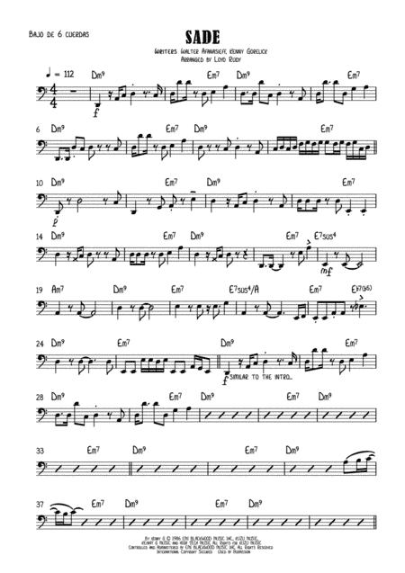 Sade (arr. Loyo Rudy)