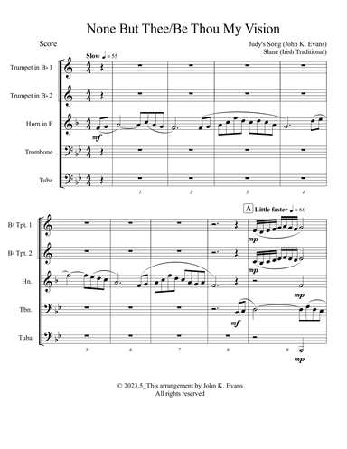 None But Thee/Be Thou My Vision (arr. John K. Evans)