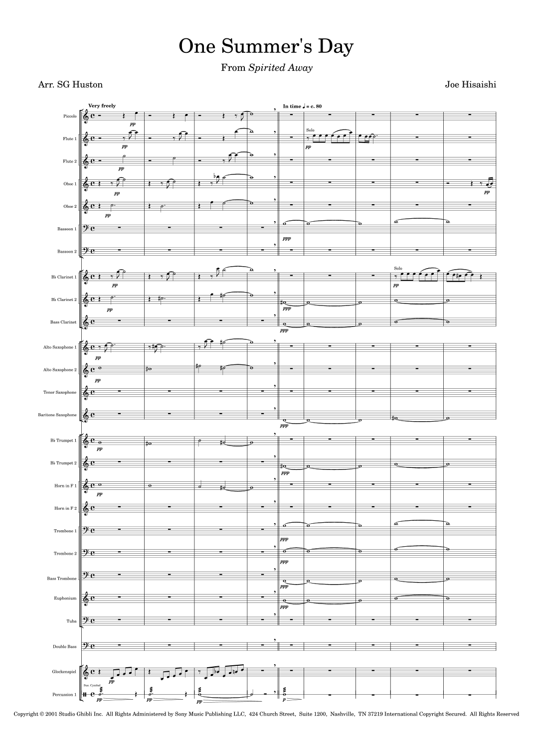 One Summer's Day (arr. SG Huston)