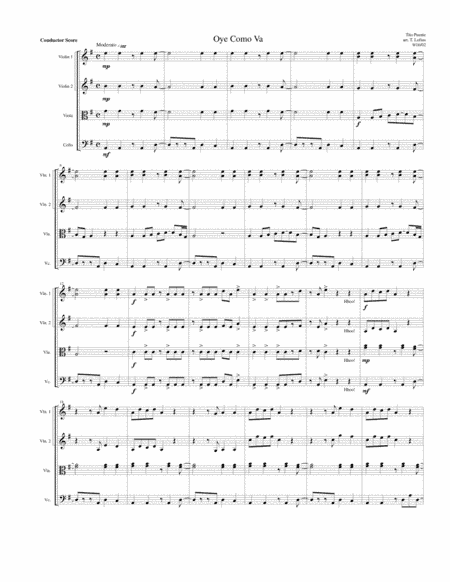 Oye Como Va (arr. Toby Loftus)