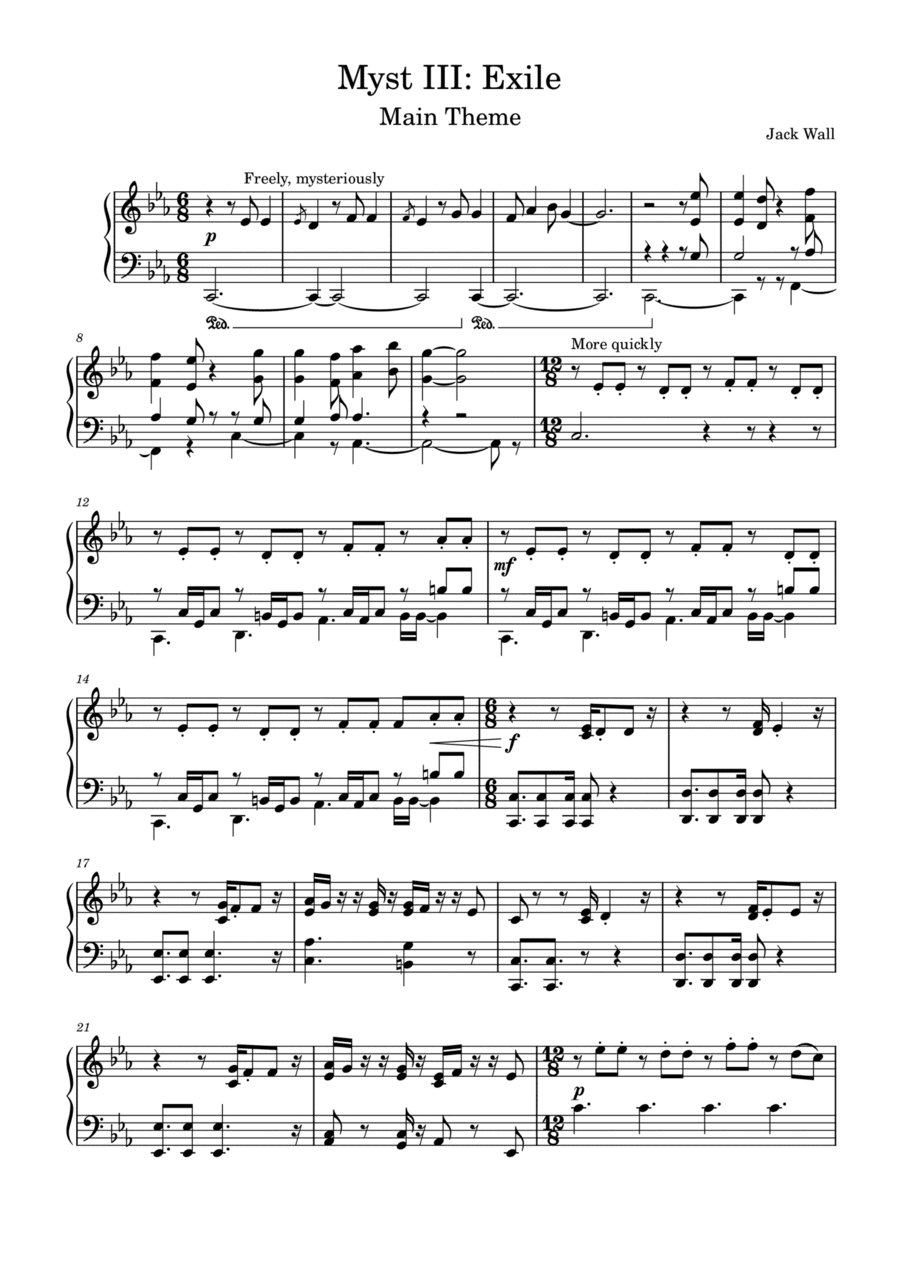 Myst III Exile Main Theme (arr. Charles Martin)