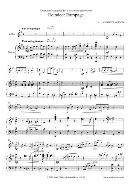 Reindeer Rampage - Violin and Piano.