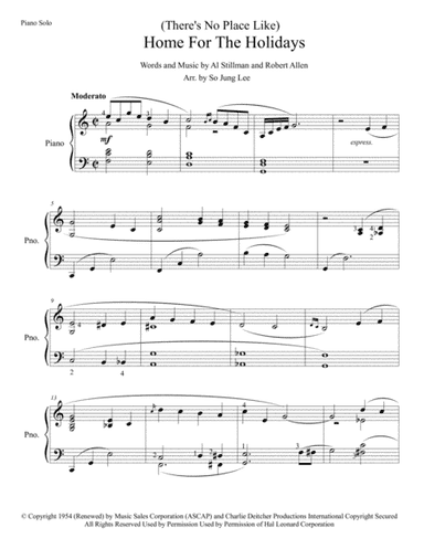 (There's No Place Like) Home For The Holidays (arr. So Jung Lee)