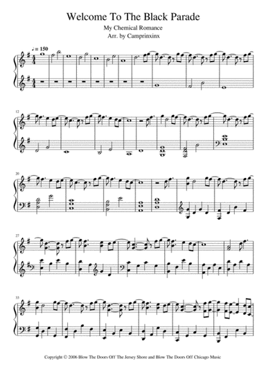 Welcome To The Black Parade (arr. Camprixinx)