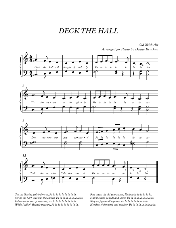 Deck the Hall (arr. Denise Bruckno)