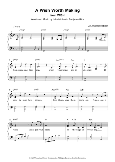 A Wish Worth Making (arr. Michael Habrom)