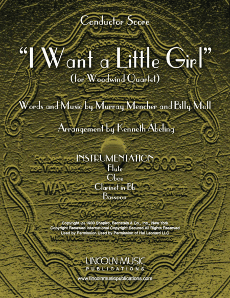 I Want A Little Girl (arr. Kenneth Abeling)