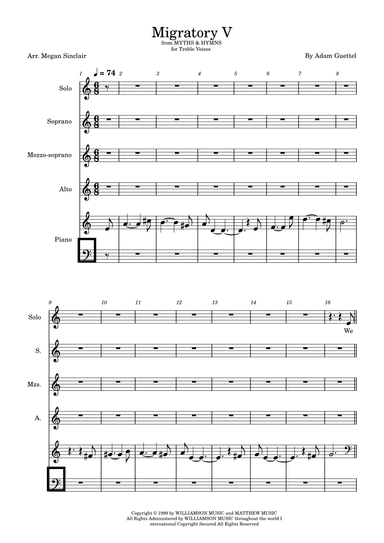 Migratory V (arr. Megan Sinclair)