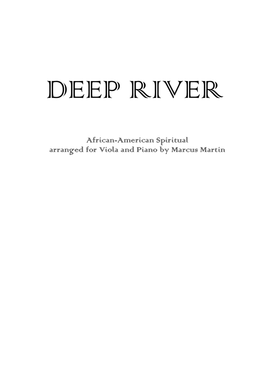 Deep River for Viola and Piano (arr. Marcus Martin)