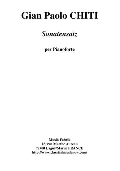 Gian Paolo Chiti: Sonatensatz for piano