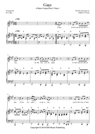 Gaye (arr. M Colley)