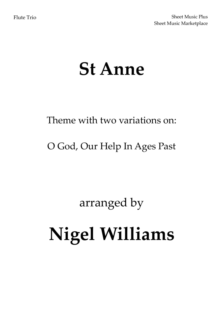 St Anne, (O God, Our Help In Ages Past), for Flute Trio (arr. Nigel Williams)