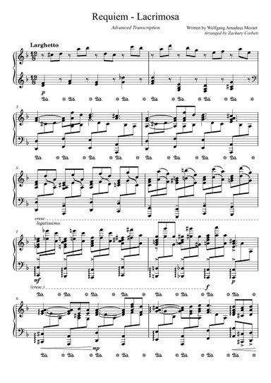 Lacrimosa Advanced Edition (arr. Zachary Corbett)