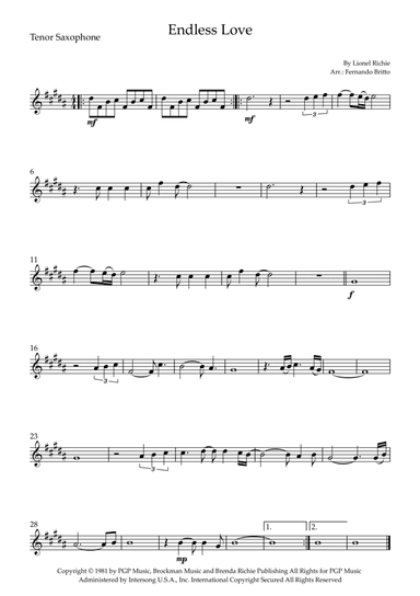 Endless Love (arr. Fernando Britto)