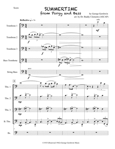 Summertime (arr. Dr. Buddy Clements)