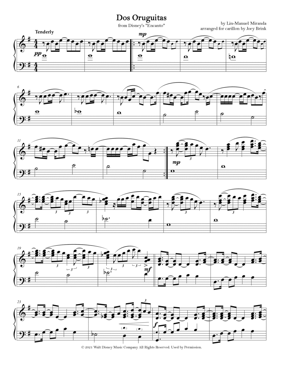 Dos Oruguitas (arr. Joey Brink)