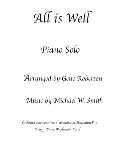 All Is Well (arr. Gene Roberson)