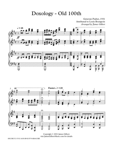 Doxology - OLD 100TH (arr. James Gilbert)