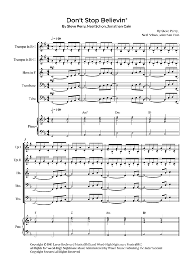 Don't Stop Believin' (arr. Alex Nunes Rodrigues)
