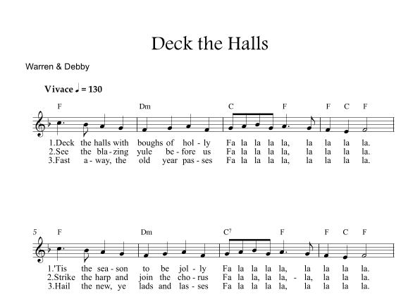 Deck the Halls (arr. Warren & Debby)