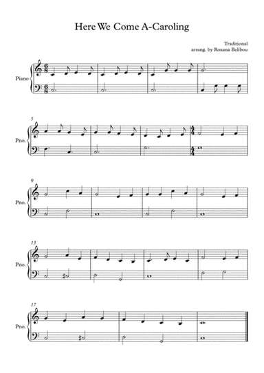 Here We Come A-Caroling (arr. Roxana Belibou)