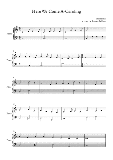 Here We Come A-Caroling (arr. Roxana Belibou)