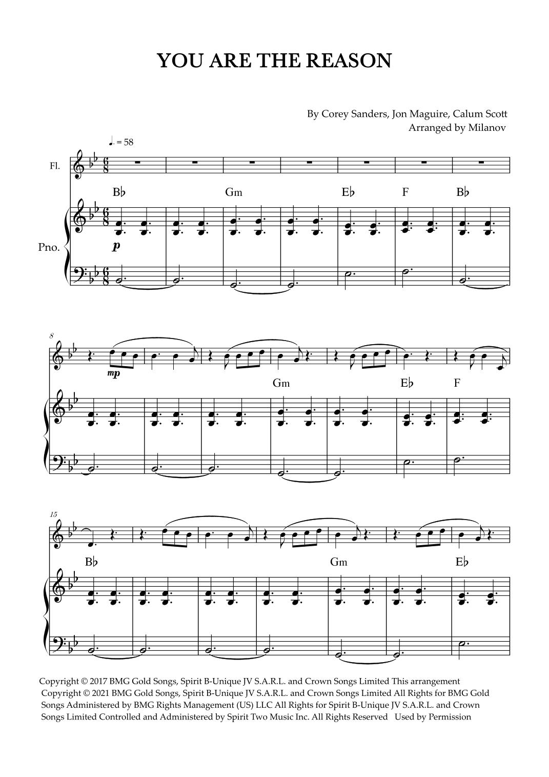 You Are The Reason (arr. Milanov)