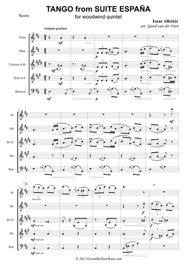 Tango from España (arr. Sjoerd van der Veen)