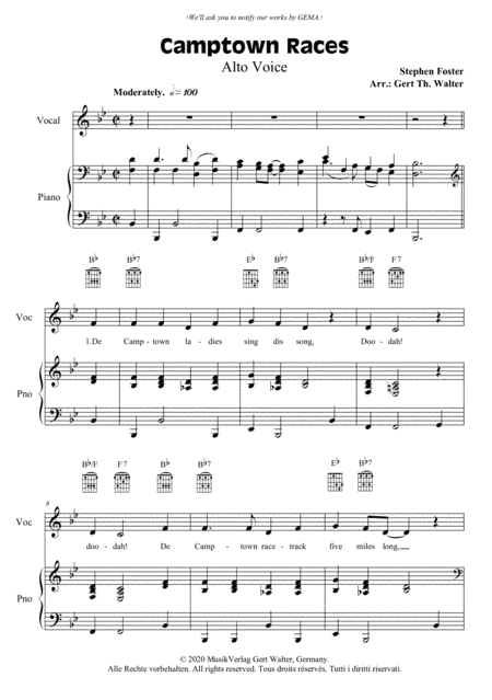 Camptown Races (arr. Gert Th. Walter)
